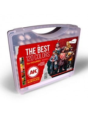 Mallette avec 120 peintures acryliques AK-Interactive