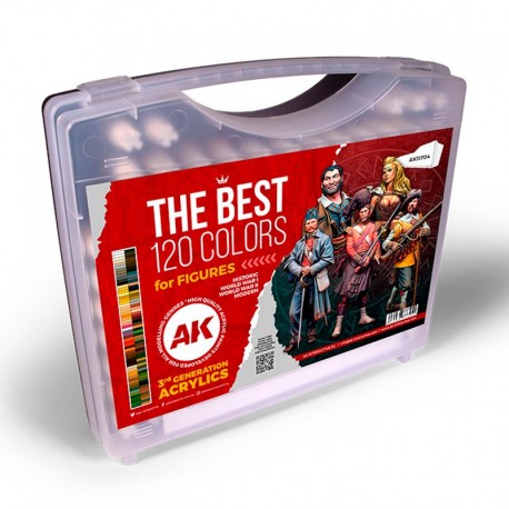 Maletín con 120 pinturas acrílicas AK-Interactive