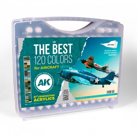 Mallette de peintures acryliques pour avions par AK-Interactive