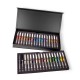 Coffret de marqueurs acryliques Playmarkers 34 couleurs boite ouverte.