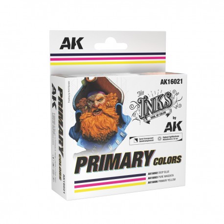 Conjunto de tintas de cores primárias AK-Interactive