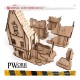 Scénario de terrain MDF médiéval avec ruines