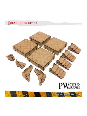 Décor MDF Urban Ruins 03 par Pwork Wargames
