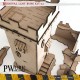 Décor de terrain MDF avec tour et ruines de burgo médiéval