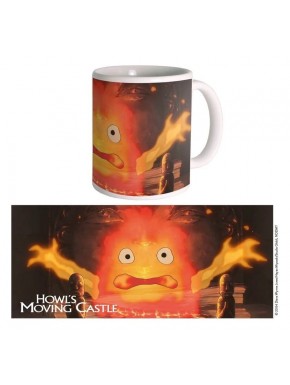 Caneca de cerâmica do Castelo Andante com Calcifer