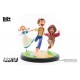 Statue de Tom Sawyer et amis sur base verte