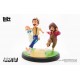 Statue de Tom Sawyer et amis sur base verte