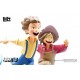 Statue de Tom Sawyer et amis sur base verte