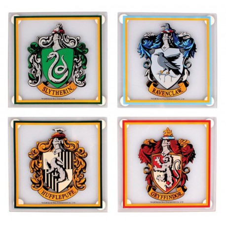 Set de 4 posavasos Casas Hogwarts Harry Potter