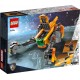 Ensemble LEGO du vaisseau de Bébé Rocket de Marvel.