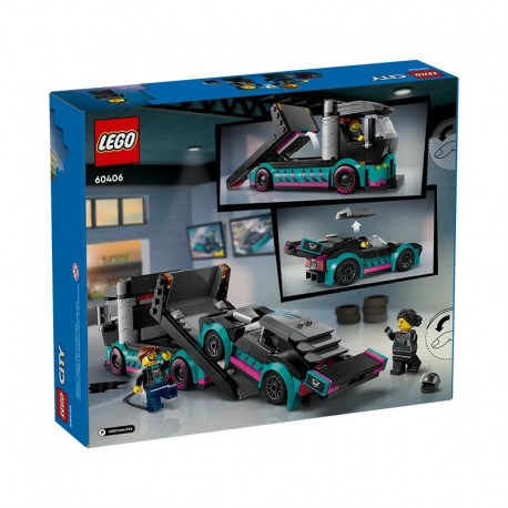 Set LEGO City voiture et camion transporteur