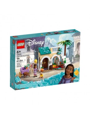 Ensemble LEGO Disney Asha Ville de Rosas avec personnages et marché