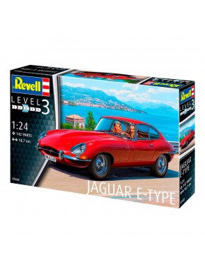 Boîte de maquette Jaguar E-Type 1/24 rouge de Revell