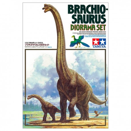 Diorama Brachiosaurus 1/35 de Tamiya avec figurines
