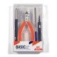 Ensemble d'outils de base AK-Interactive avec pinces, pince, couteau et lime