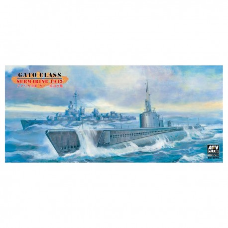 Modelo de submarino Gato 1942 escala 1/350