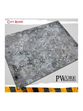 Tapis néoprène City Ruins 4x6' pour wargames
