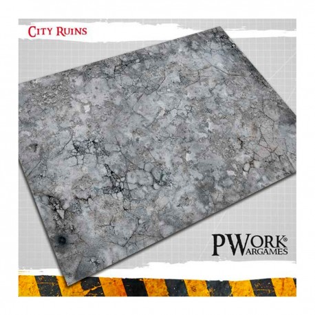 Tapis néoprène City Ruins 4x6' pour wargames