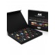 Caja de pintura acrílica densa AK con 18 colores