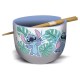 Bol à ramen en céramique Stitch avec baguettes