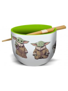 Bol à ramen Star Wars avec Grogu et baguettes