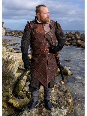 Armure LARP en cuir marron Woodsman