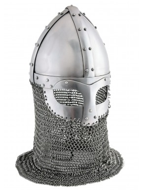 Casque Vendel avec camail prêt au combat