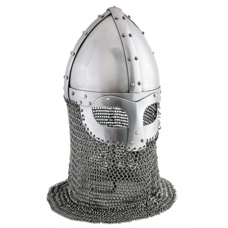 Casque Vendel avec camail prêt au combat