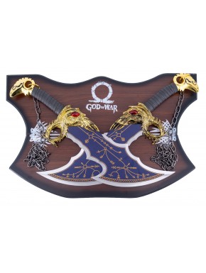 Espadas del Caos Kratos God of War en soporte de pared