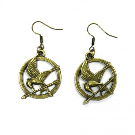 Brincos de bronze Mockingjay