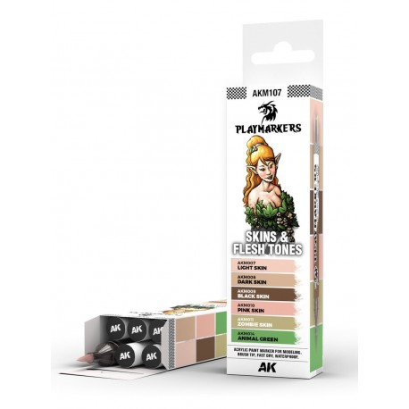 Set de marqueurs Playmarkers Tons de Peau d'AK-Interactive