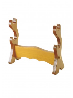Soporte de mesa para dos espadas de madera clara Marto