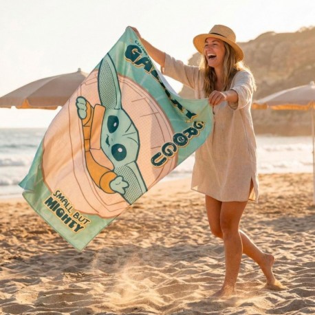 Serviette en microfibre de The Mandalorian avec Grogu, 180x90 cm