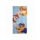 Serviette bleu clair Pat' Patrouille avec chiots en tenue de secours