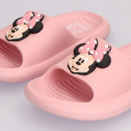 Sandálias slide rosa da Minnie Mouse para crianças