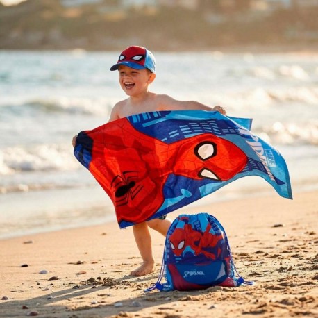 Ensemble serviette et sac bleu Spider-Man