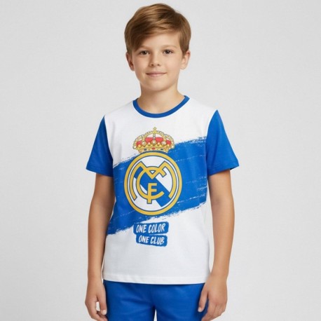 Pijama curto Real Madrid para crianças em azul e branco