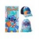 Toalha de praia e boné com design Stitch