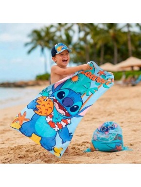Serviette de plage et casquette avec design Stitch