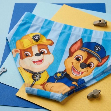 Slip de bain bleu Paw Patrol avec personnages pour enfants