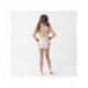 Maillot de bain enfant Bluey rose avec imprimé et volants