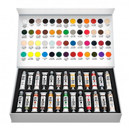 Coffret de peintures à l'huile ABT502 avec 52 couleurs