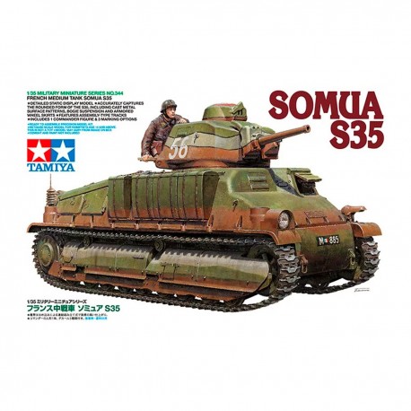 Modelo a escala del tanque Somua S35 de Tamiya