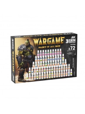 Coffret de Peinture 3GEN pour Wargames avec 72 Couleurs