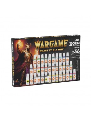 Coffret de peinture acrylique Wargame 3GEN x36