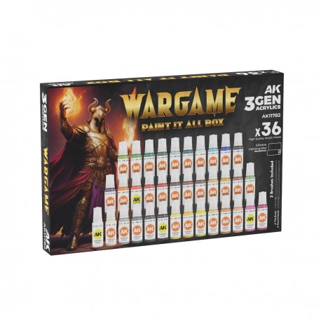 Coffret de peinture acrylique Wargame 3GEN x36
