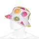 Chapeau bob enfant multicolore avec imprimé de fruits