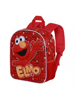 Sac à dos rouge 3D Elmo de Rue Sésame