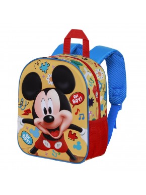 Sac à dos 3D jaune de Mickey Mouse pour enfants