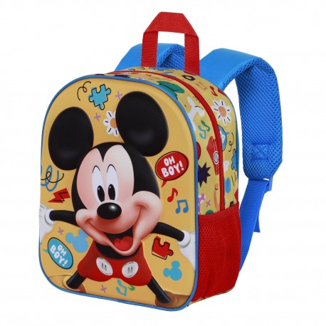 Sac à dos 3D jaune de Mickey Mouse pour enfants